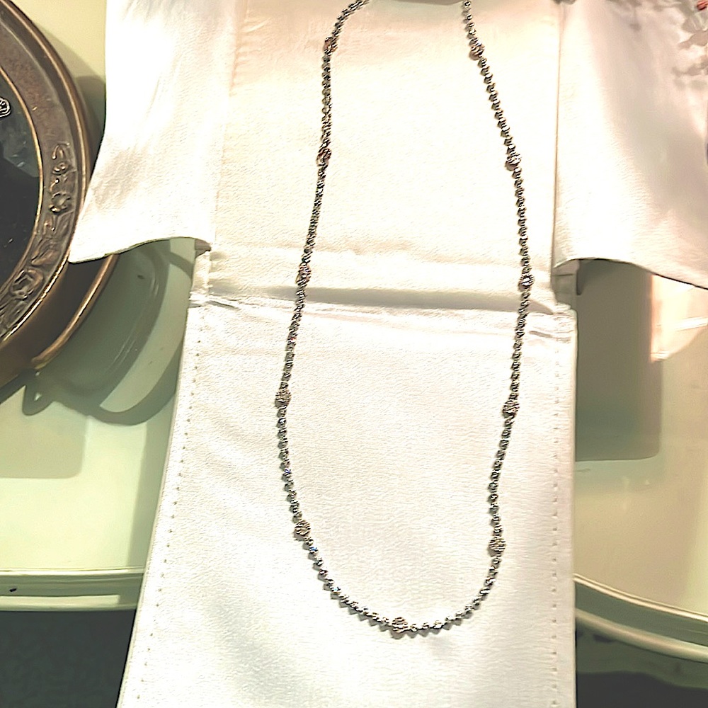 Simon G diamond necklace.